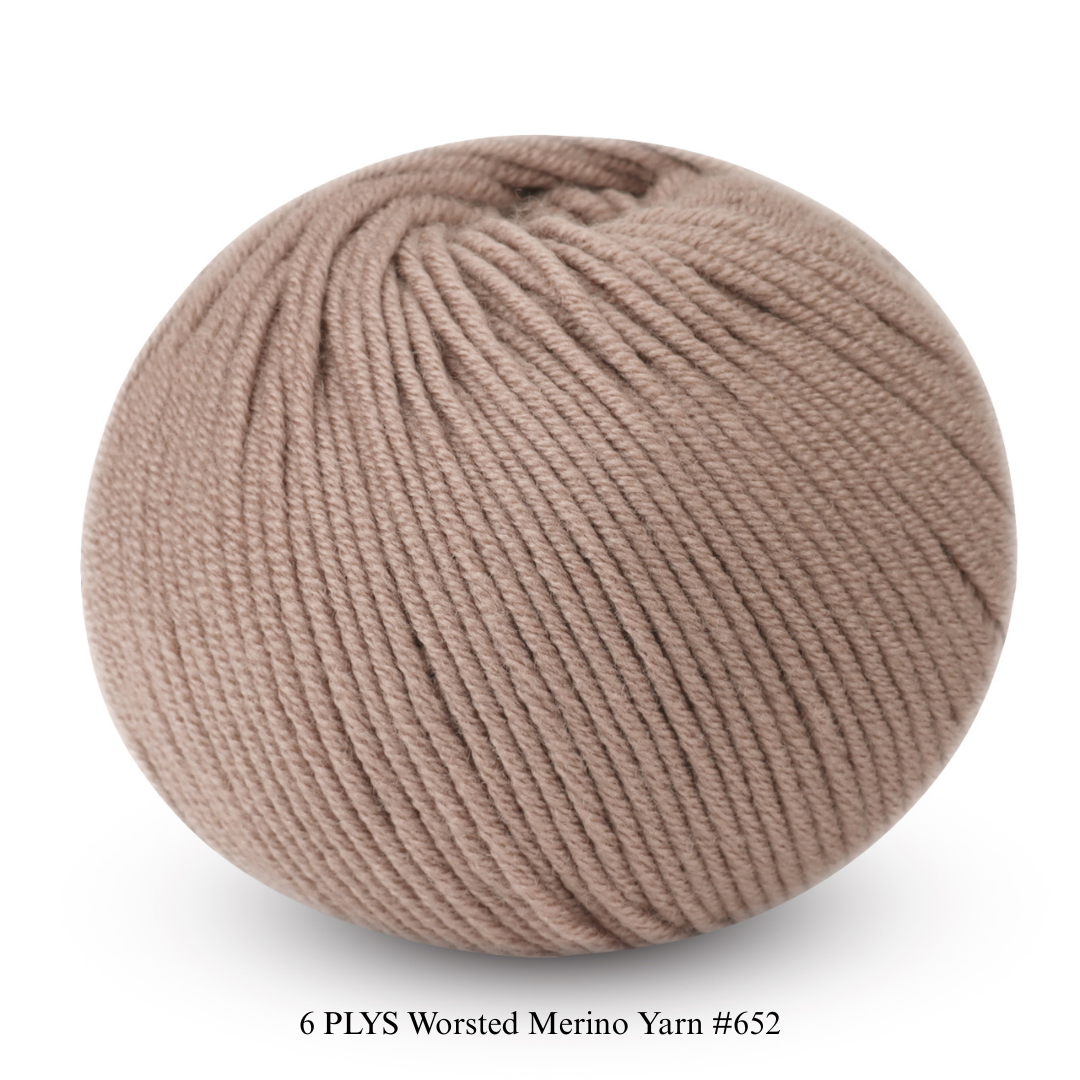6 PLYS Worsted Merino Yarn