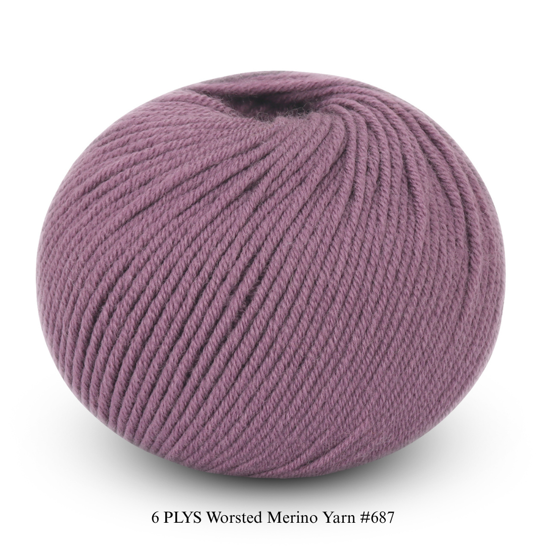 6 PLYS Worsted Merino Yarn