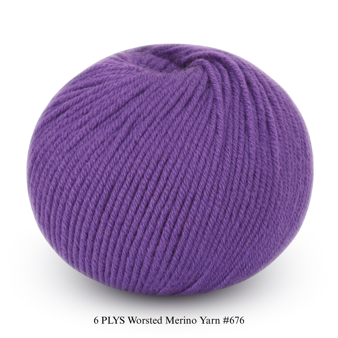 6 PLYS Worsted Merino Yarn