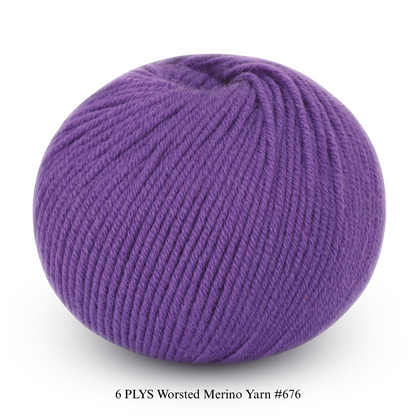 6 PLYS Worsted Merino Yarn