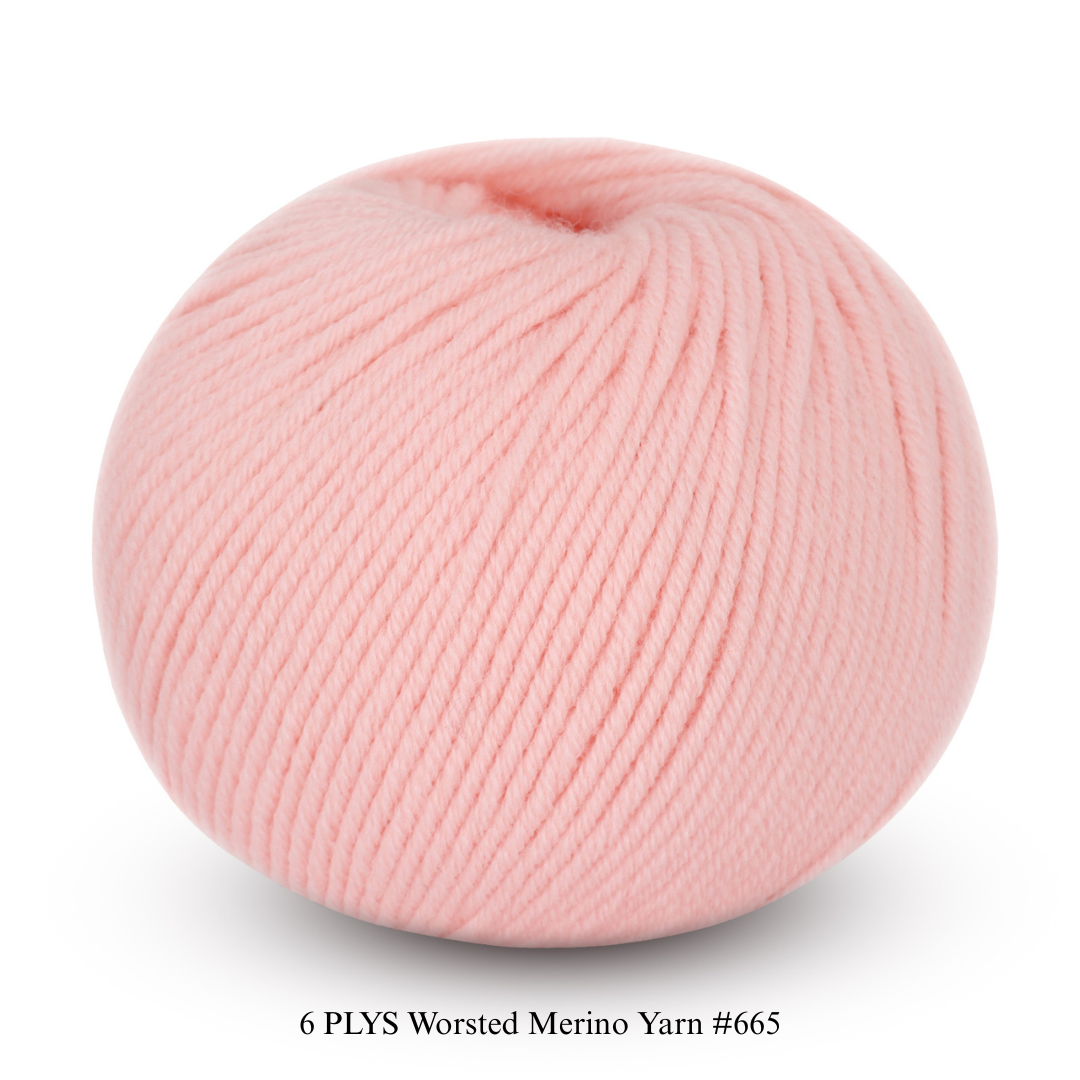 6 PLYS Worsted Merino Yarn