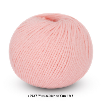 6 PLYS Worsted Merino Yarn
