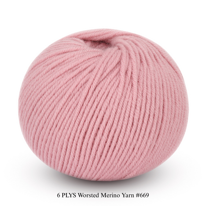 6 PLYS Worsted Merino Yarn