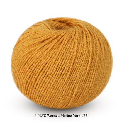 4 PLYS Worsted Merino Yarn