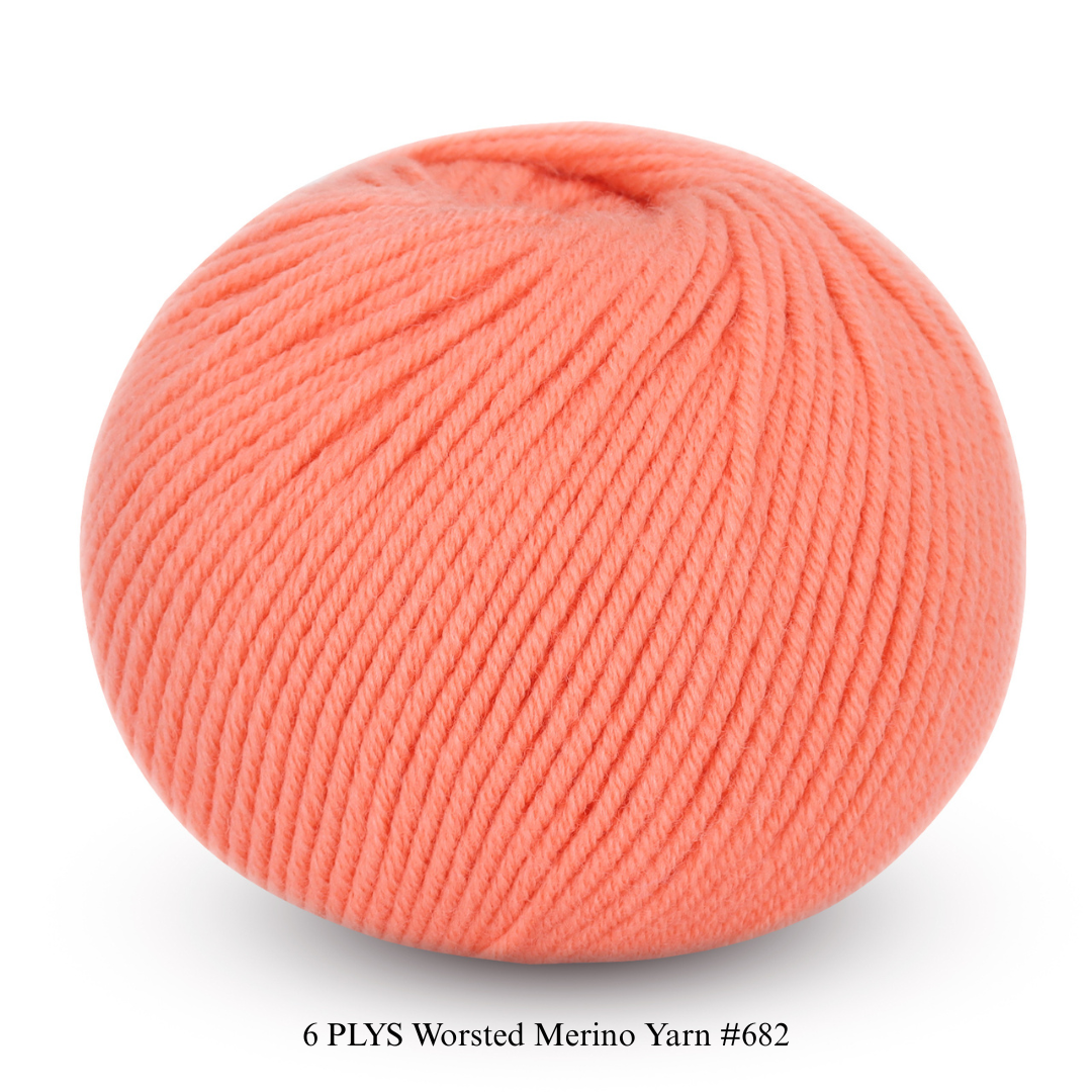 6 PLYS Worsted Merino Yarn