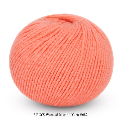 6 PLYS Worsted Merino Yarn