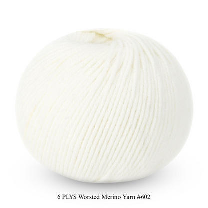 6 PLYS Worsted Merino Yarn