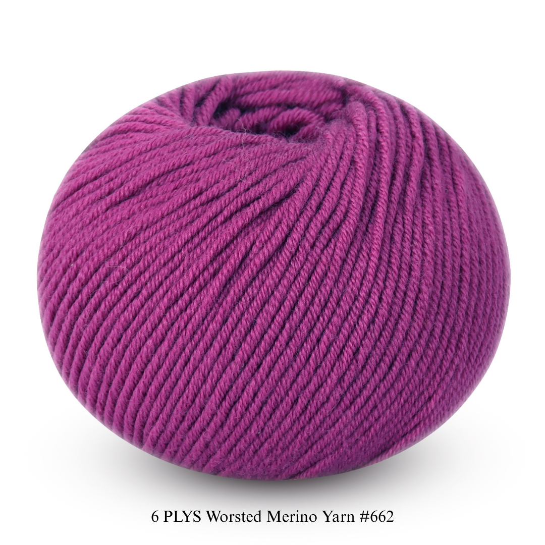 6 PLYS Worsted Merino Yarn
