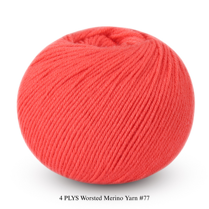 4 PLYS Worsted Merino Yarn