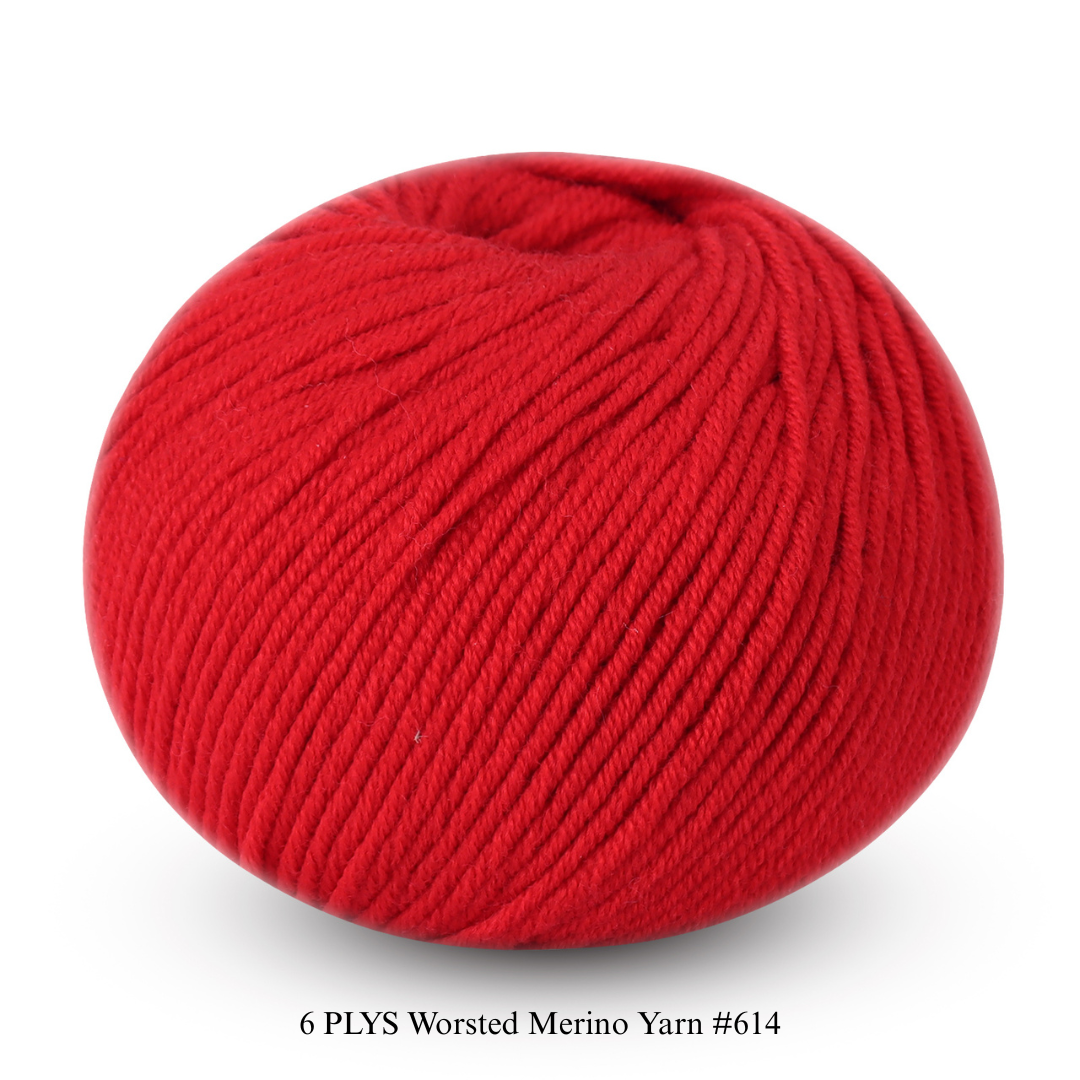 6 PLYS Worsted Merino Yarn