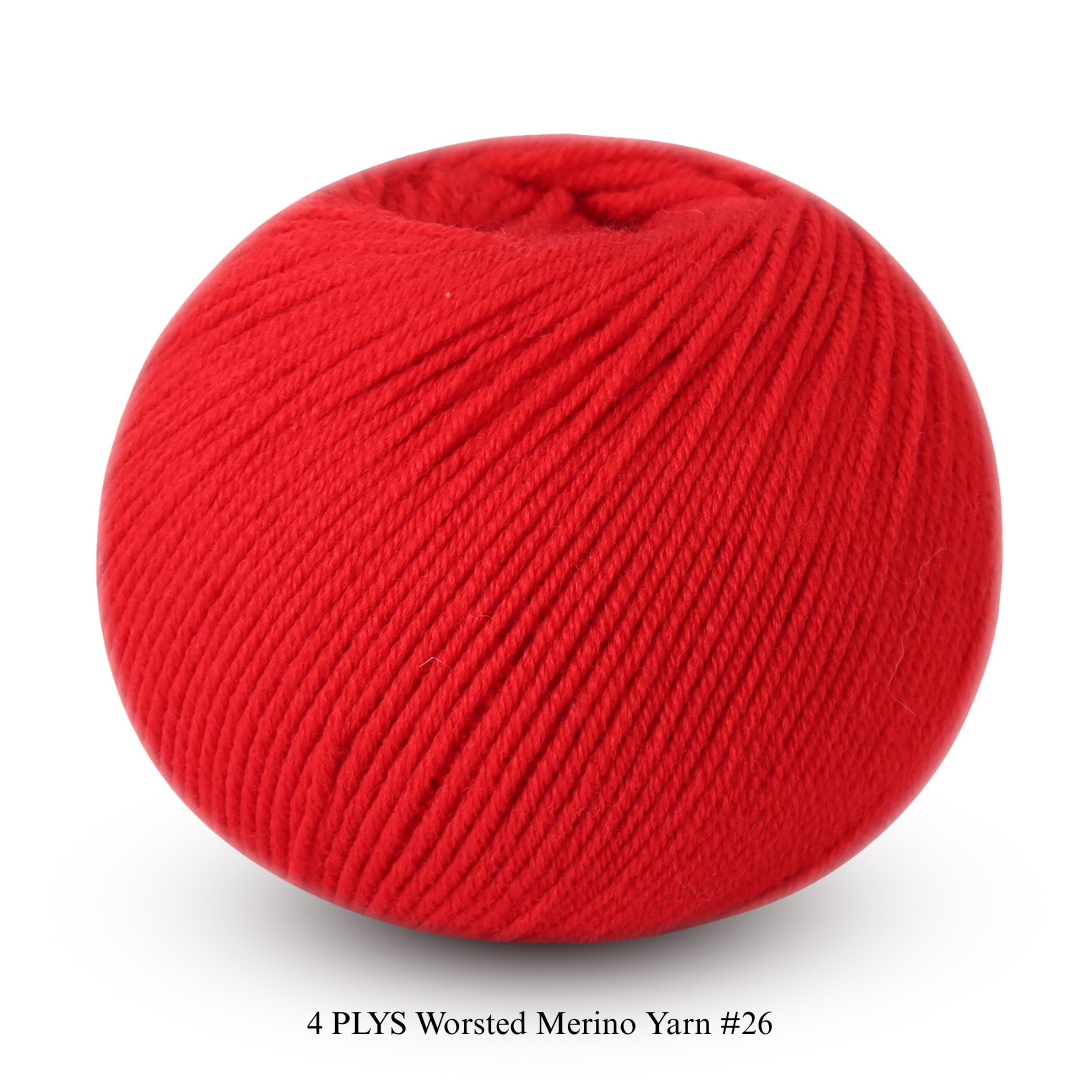 4 PLYS Worsted Merino Yarn