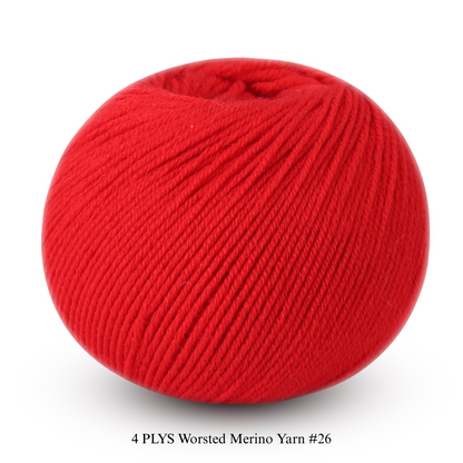 4 PLYS Worsted Merino Yarn