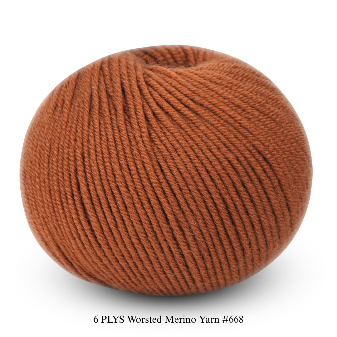 6 PLYS Worsted Merino Yarn