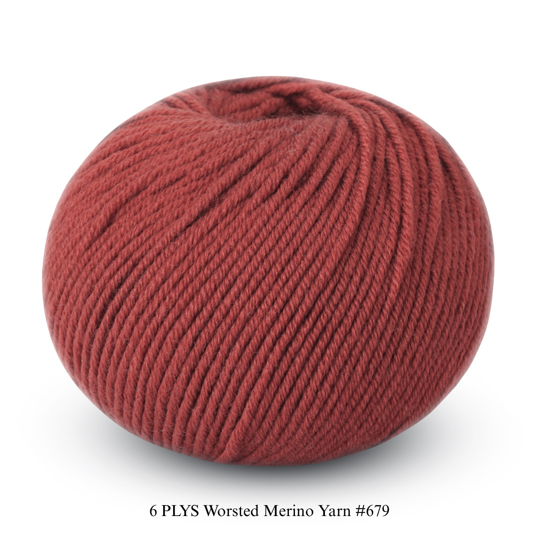 6 PLYS Worsted Merino Yarn