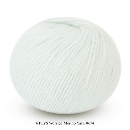 6 PLYS Worsted Merino Yarn