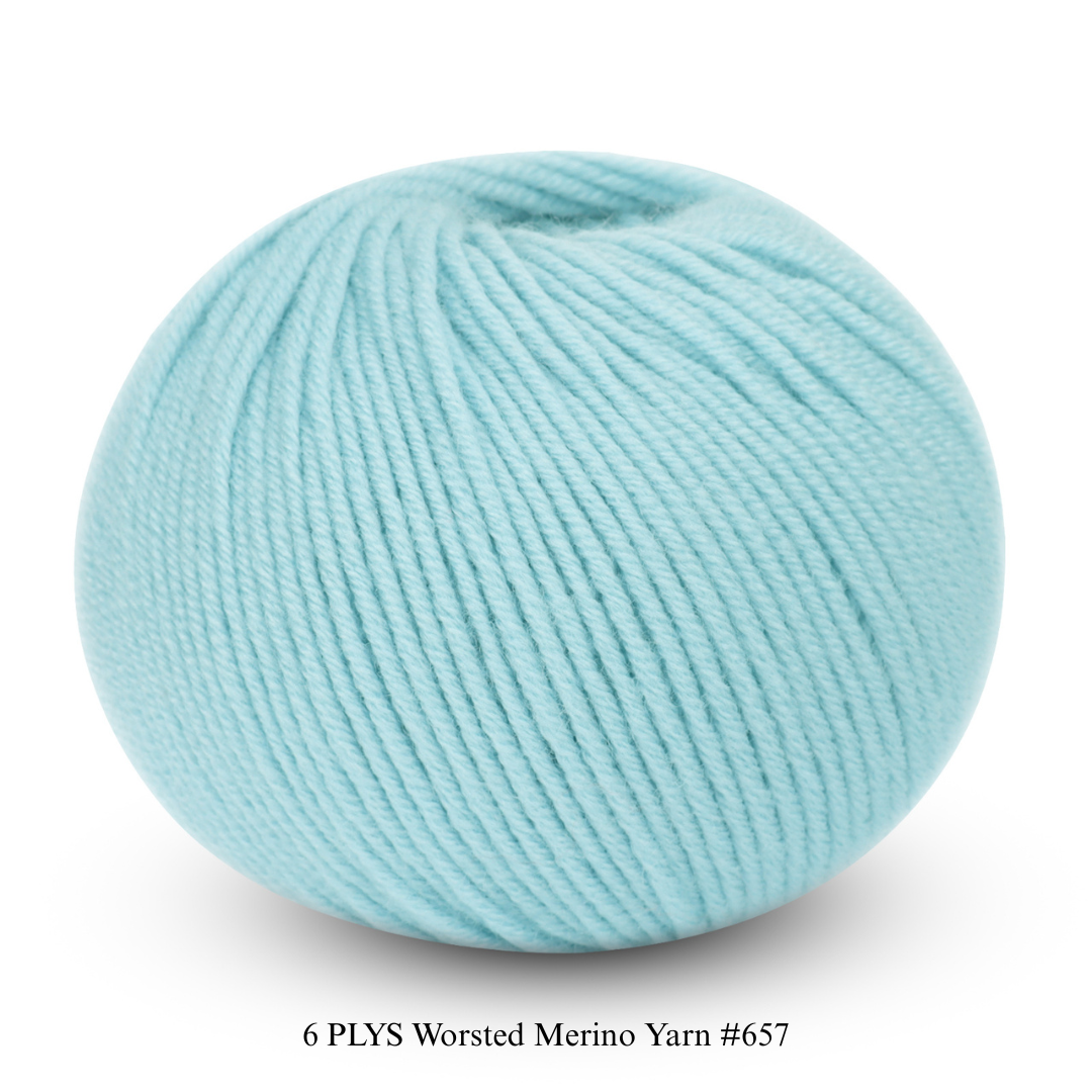 6 PLYS Worsted Merino Yarn