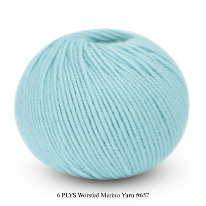 6 PLYS Worsted Merino Yarn