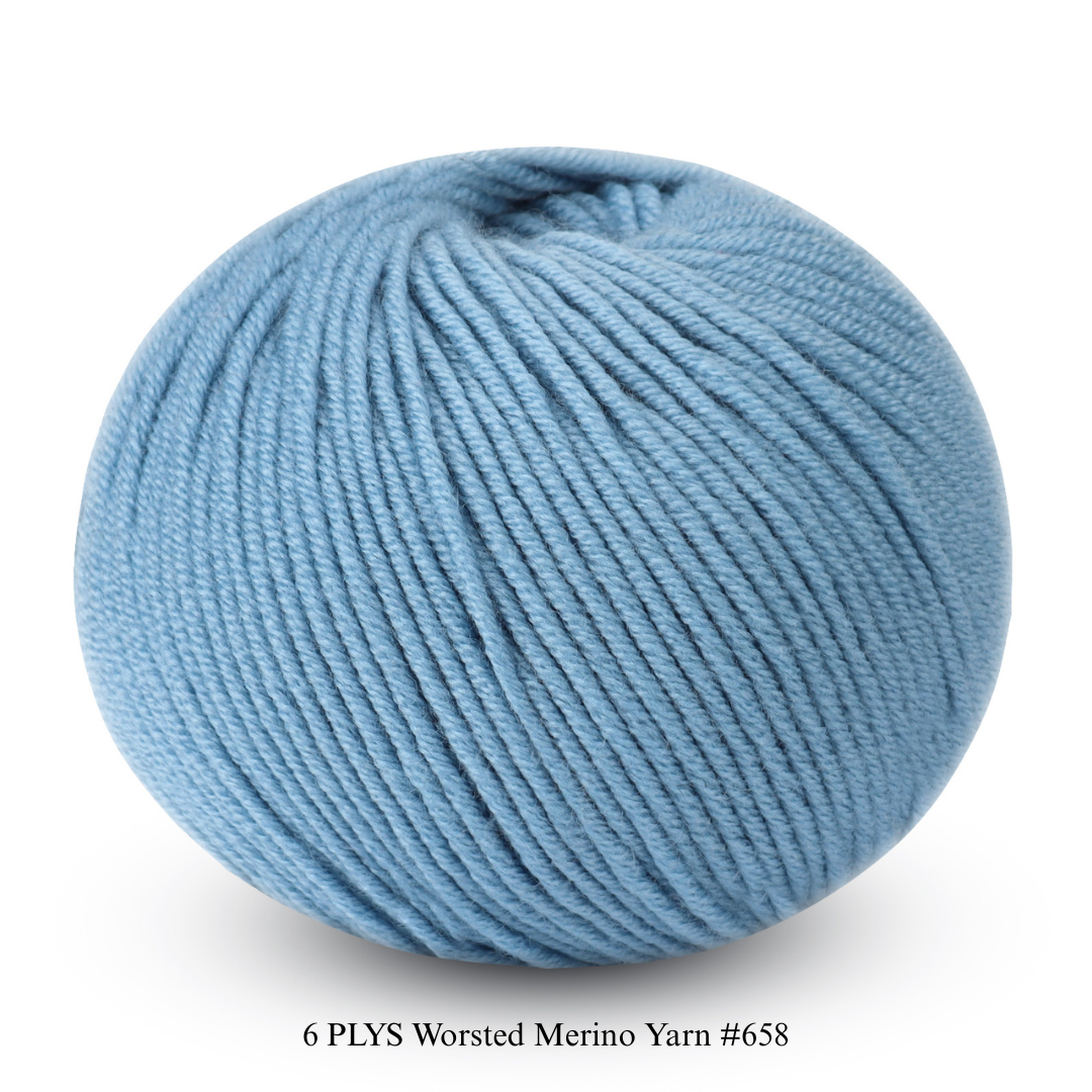 6 PLYS Worsted Merino Yarn