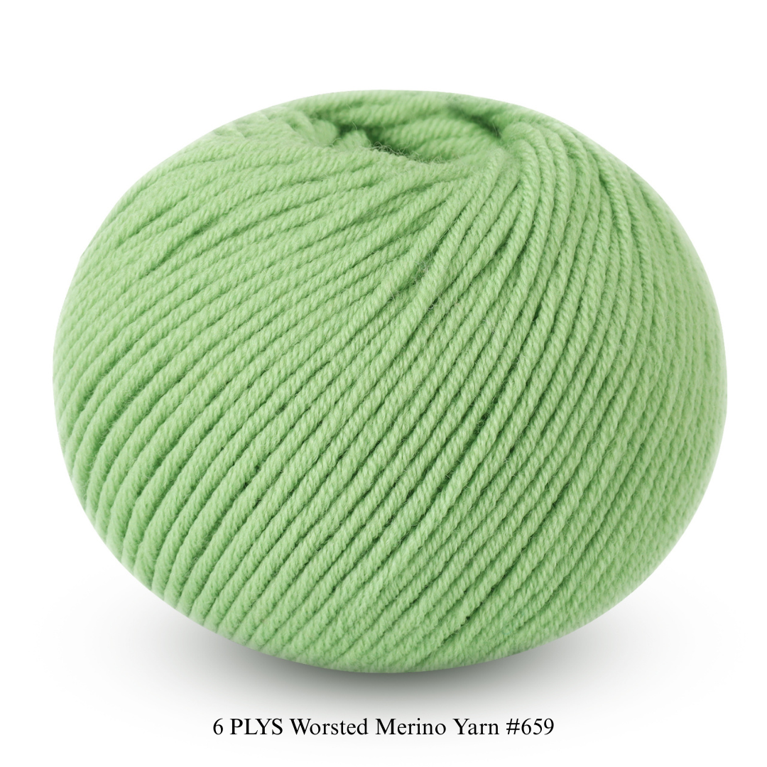 6 PLYS Worsted Merino Yarn