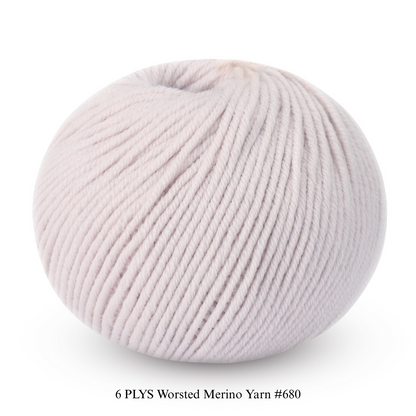 6 PLYS Worsted Merino Yarn