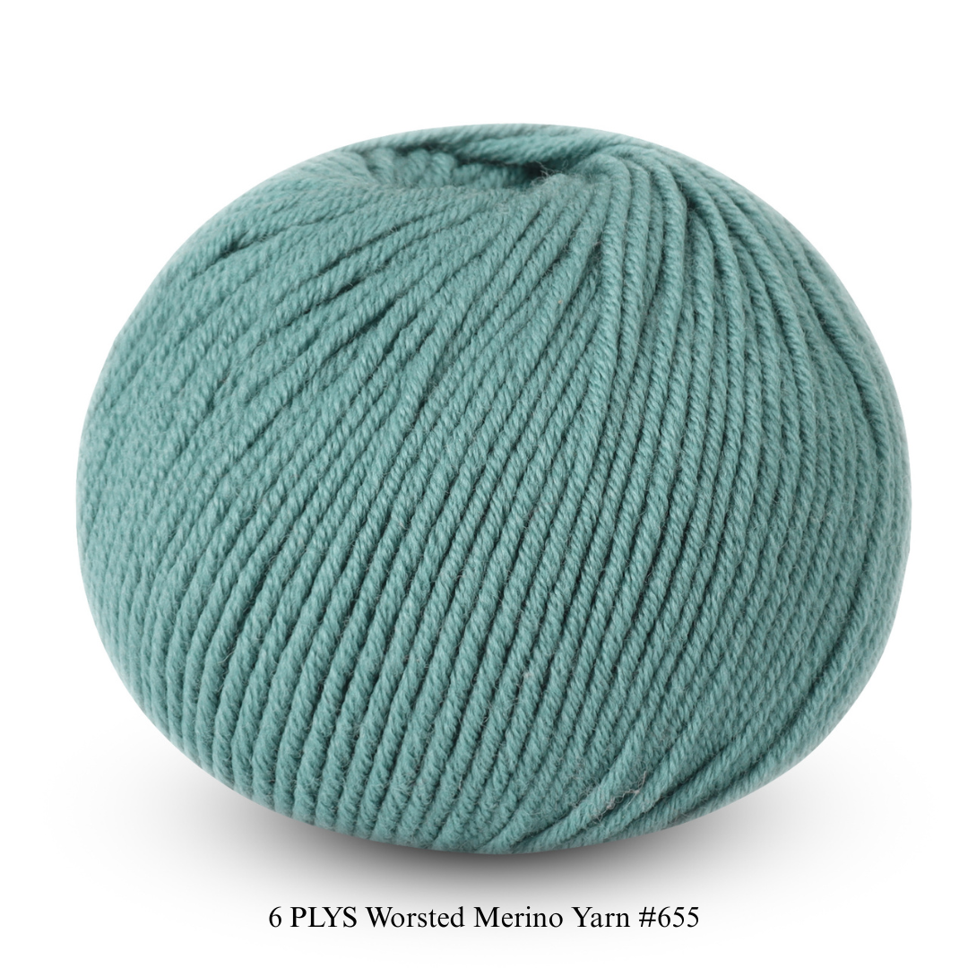 6 PLYS Worsted Merino Yarn