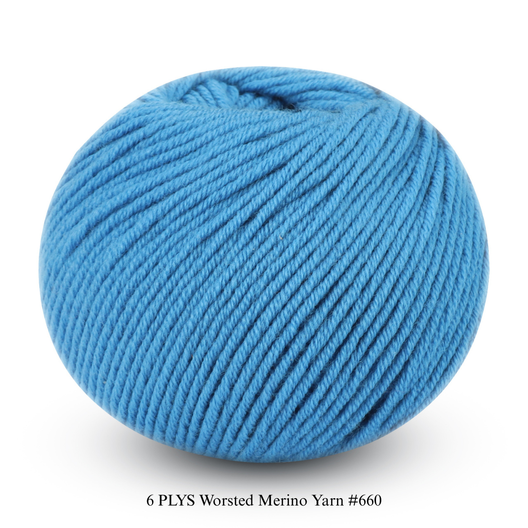6 PLYS Worsted Merino Yarn