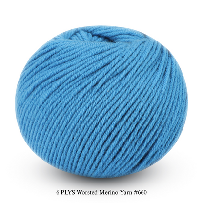 6 PLYS Worsted Merino Yarn
