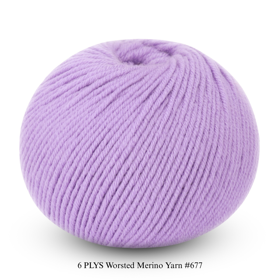 6 PLYS Worsted Merino Yarn