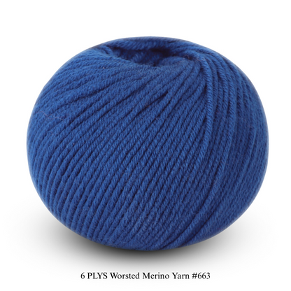 6 PLYS Worsted Merino Yarn
