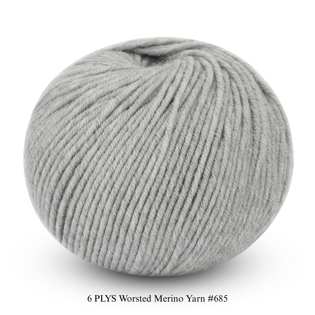 6 PLYS Worsted Merino Yarn