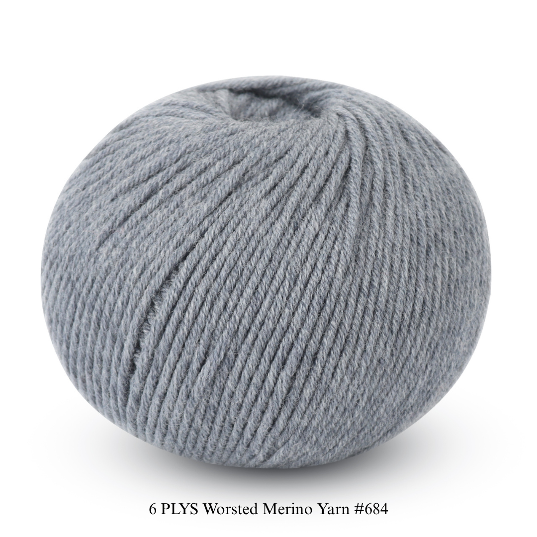6 PLYS Worsted Merino Yarn