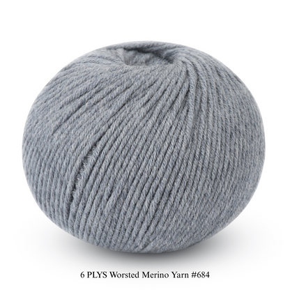6 PLYS Worsted Merino Yarn
