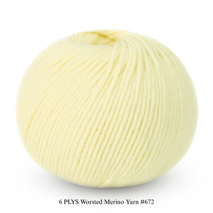6 PLYS Worsted Merino Yarn