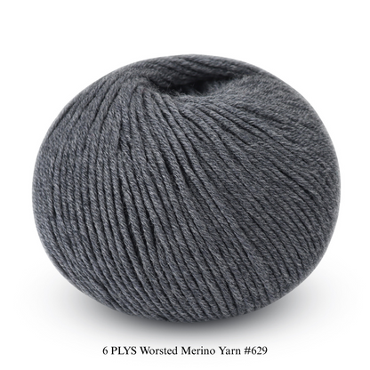 6 PLYS Worsted Merino Yarn