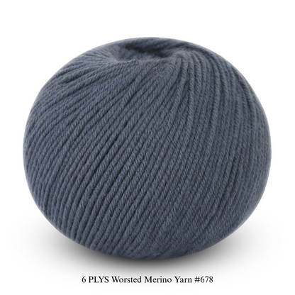 6 PLYS Worsted Merino Yarn