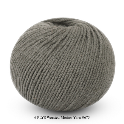 6 PLYS Worsted Merino Yarn