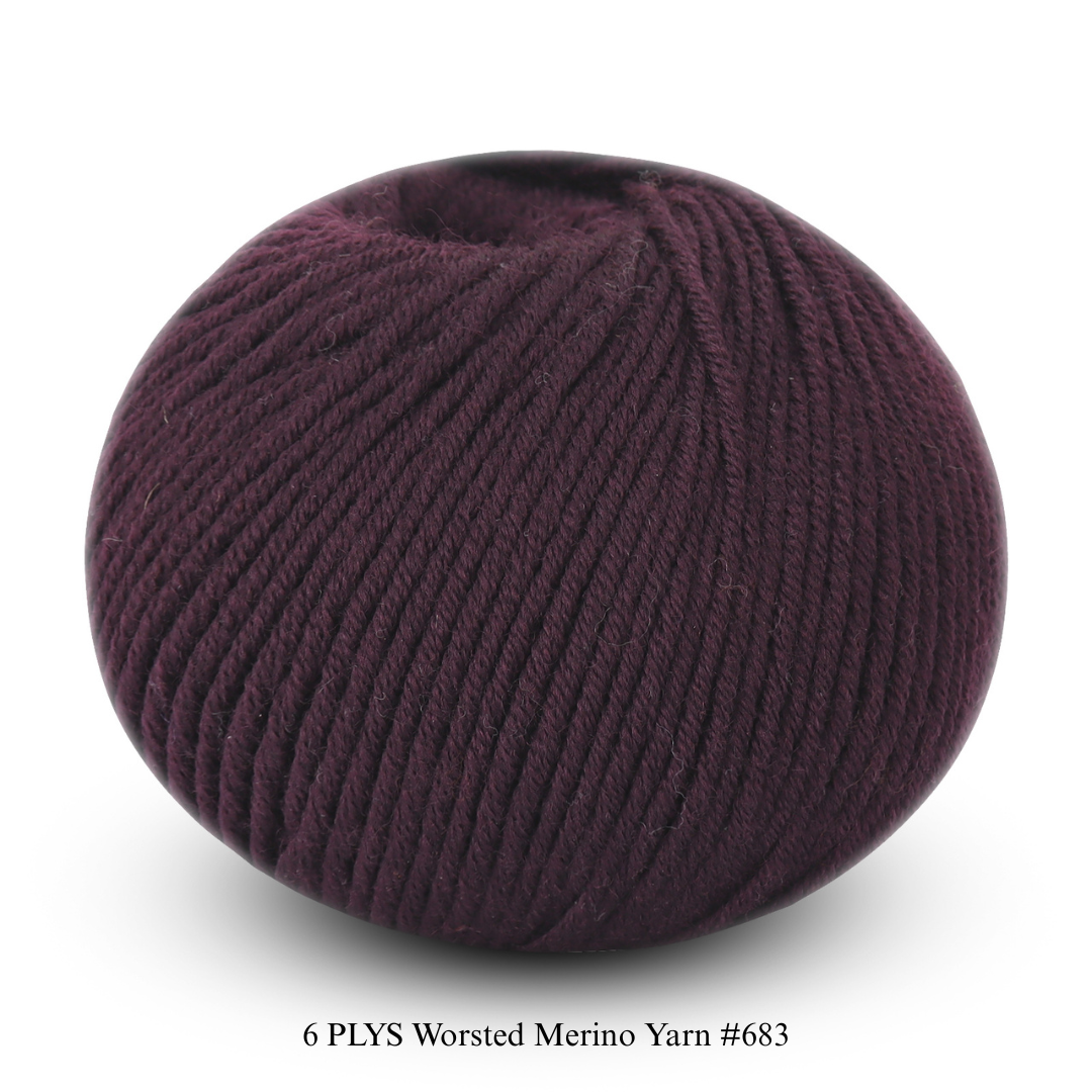 6 PLYS Worsted Merino Yarn