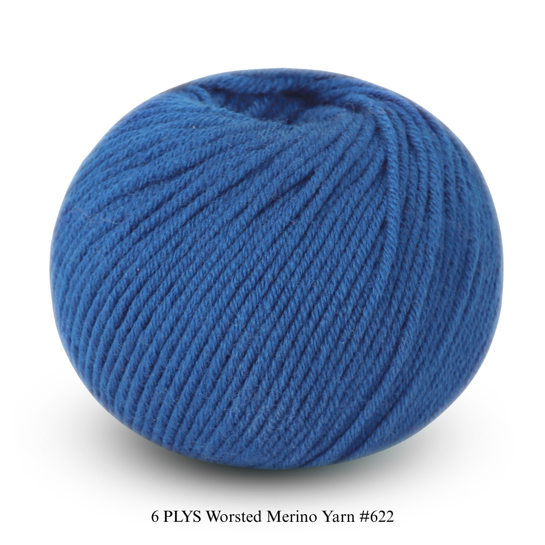 6 PLYS Worsted Merino Yarn