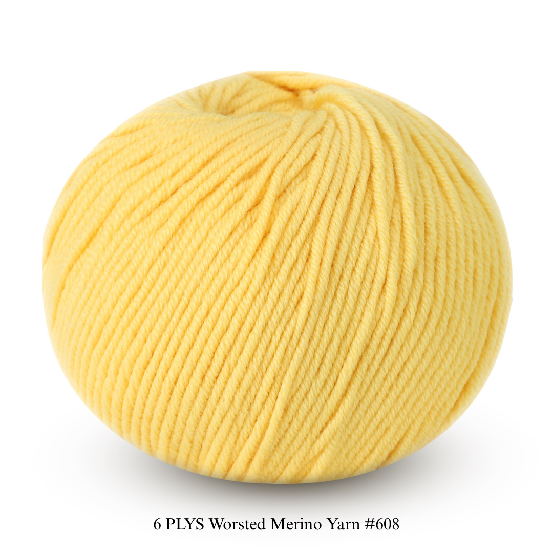 6 PLYS Worsted Merino Yarn