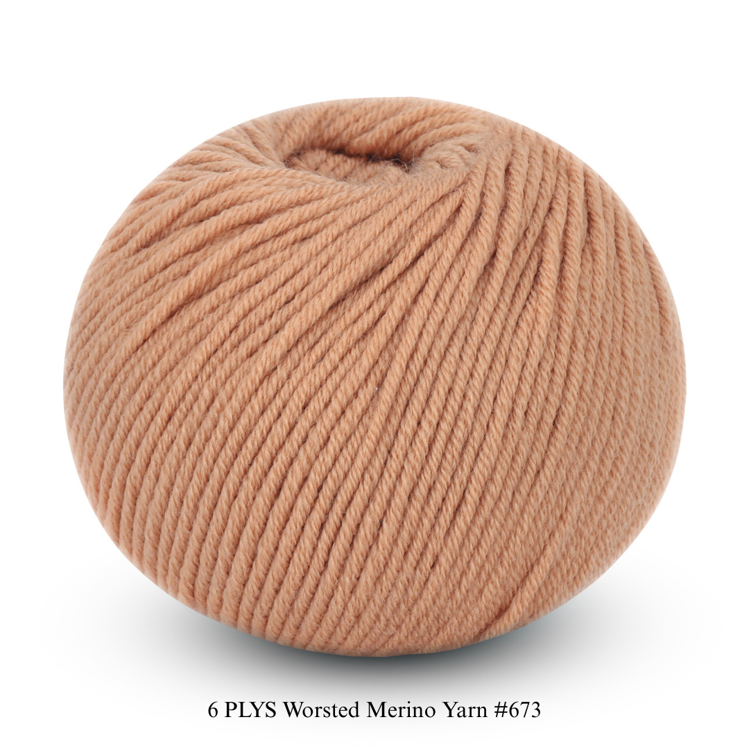 6 PLYS Worsted Merino Yarn