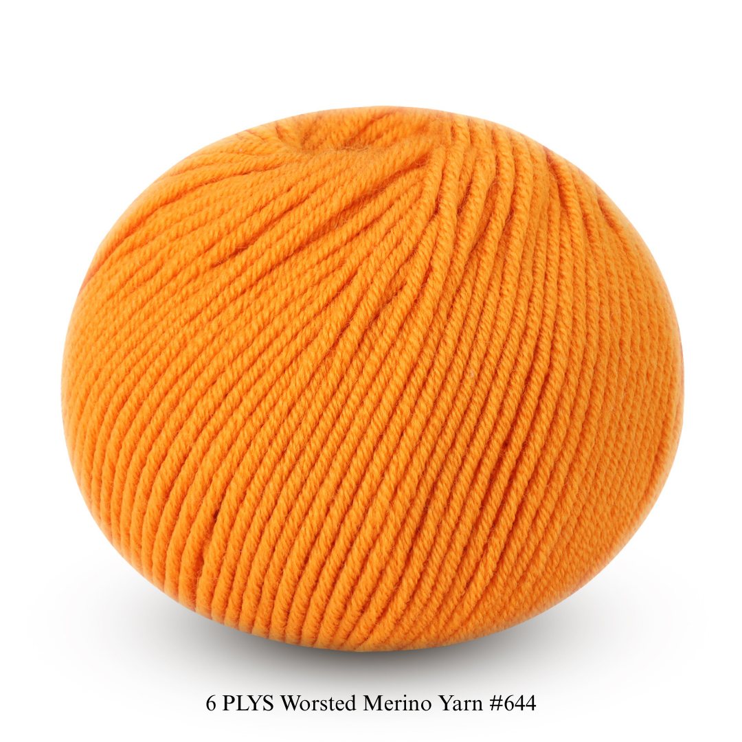 6 PLYS Worsted Merino Yarn