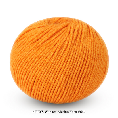 6 PLYS Worsted Merino Yarn