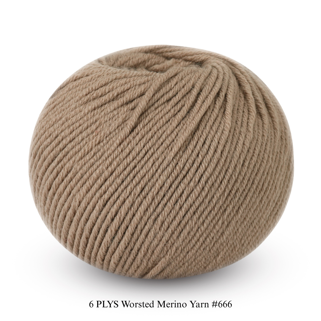6 PLYS Worsted Merino Yarn